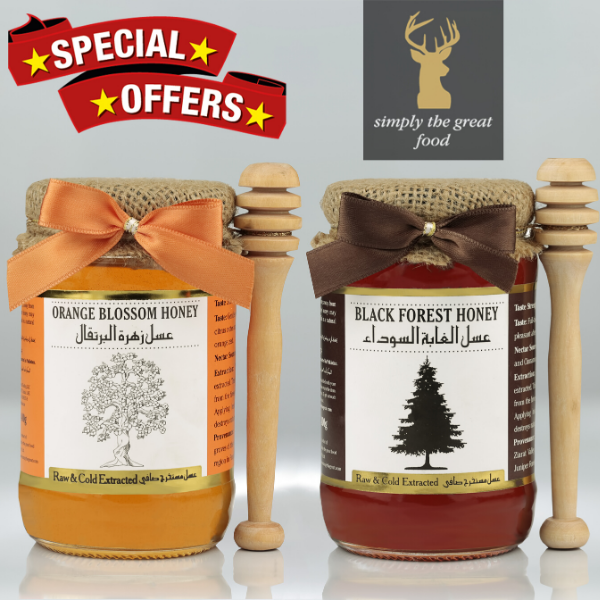 Orange Blossom Honey & Black Forest Honey